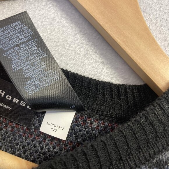 Lot of 2 Retro Crewneck Sweaters Mens Large Baggy Relaxed Red Black Knit Vintage - Picture 11 of 16